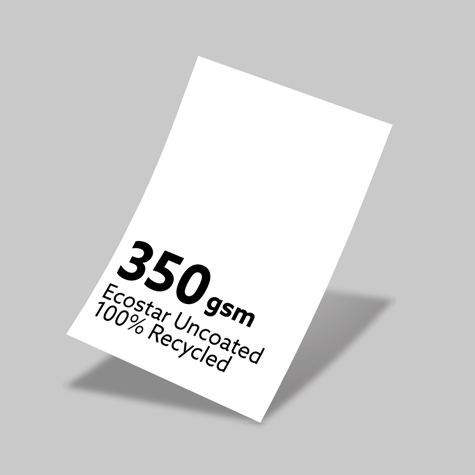 350gsm Ecostar Uncoated 100% Recycled Board 350gsm Ecostar Uncoated 100% Recycled Board