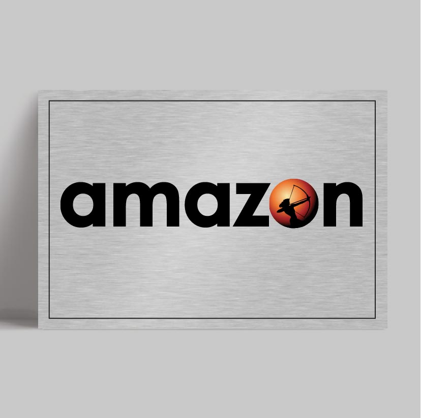 Custom Brushed Aluminium Sign Custom Brushed Aluminium Sign