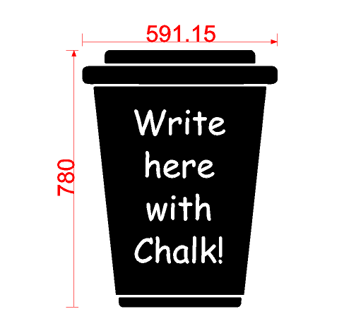 Coffee Cup Blackboard Sticker Coffee Cup Blackboard Sticker